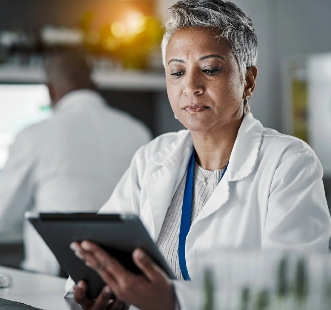Doctor with patient
